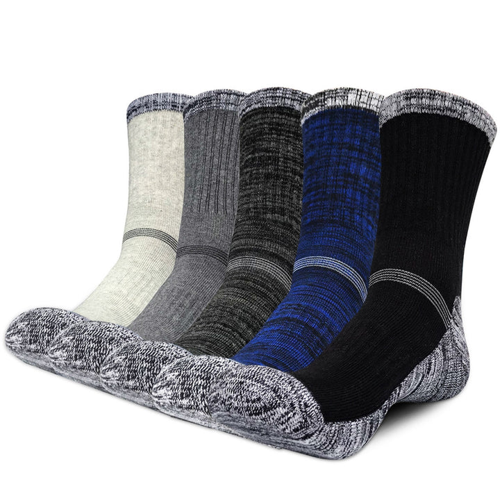 1 Pair Men Winter Sports Socks Mid-tube Thickened Soft Anti-slip Elastic Patchwork Color Matching No Odor Basketball Image 10