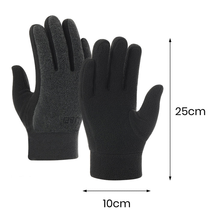 1 Pair Women Winter Cycling Gloves Thickened Color Matching Elastic Warm Five Fingers Windproof Soft Image 11