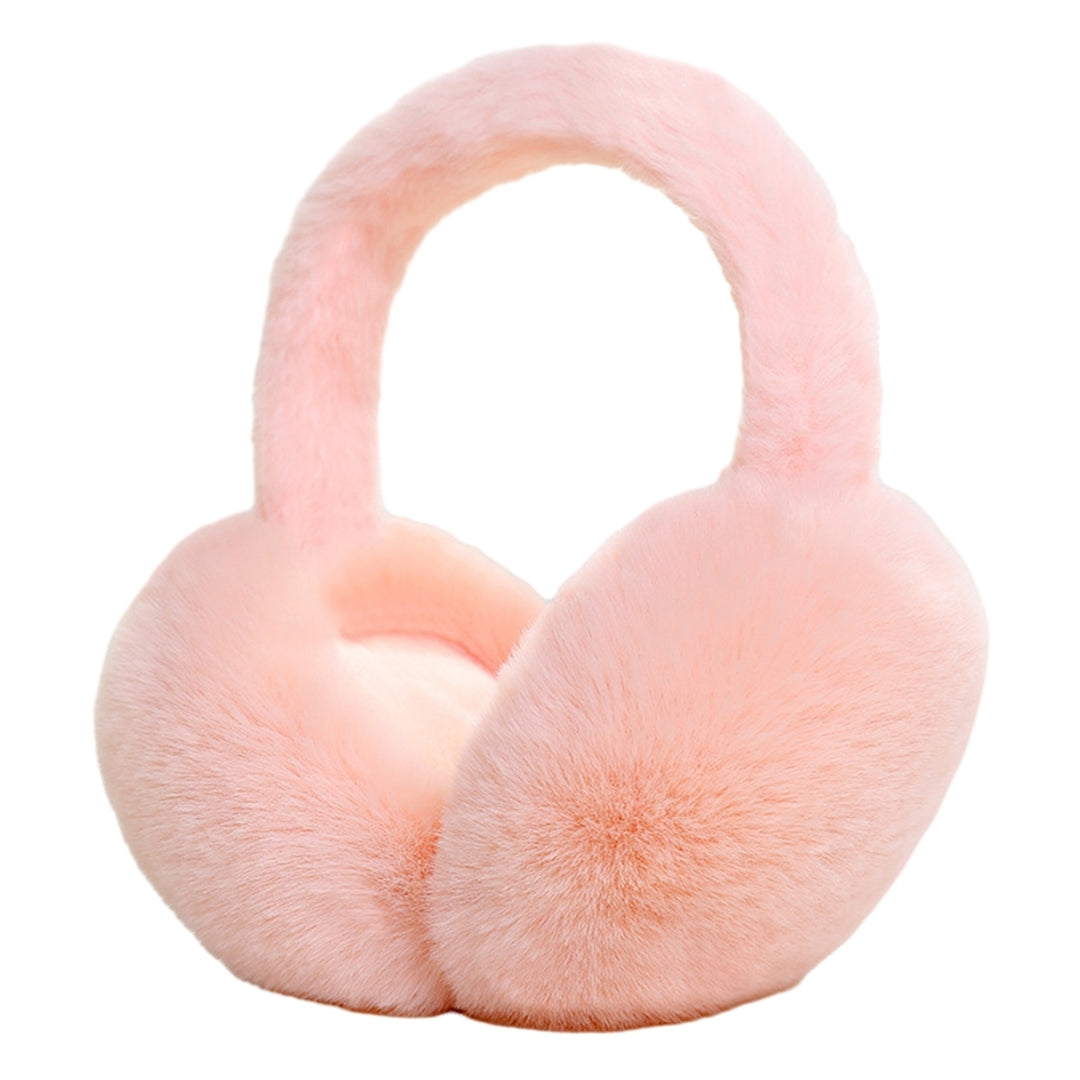 Women Winter Earmuffs Thick Plush Cozy Solid Color Elastic Lightweight Anti-slip Foldable Ear Protection Ear Cover Image 4