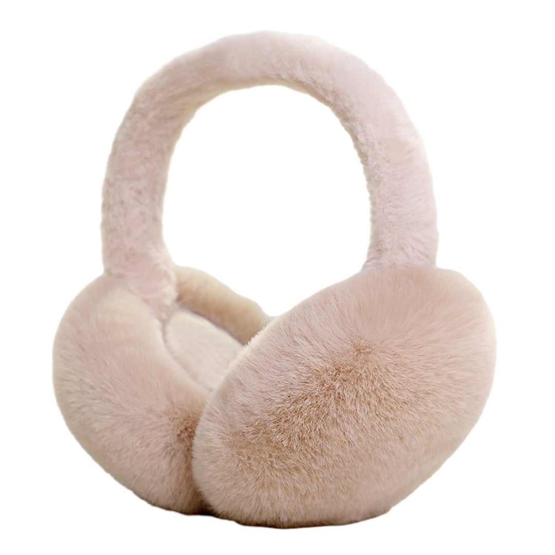 Women Winter Earmuffs Thick Plush Cozy Solid Color Elastic Lightweight Anti-slip Foldable Ear Protection Ear Cover Image 6