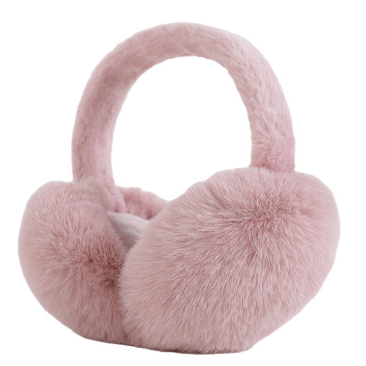 Women Winter Earmuffs Thick Plush Cozy Solid Color Elastic Lightweight Anti-slip Foldable Ear Protection Ear Cover Image 7