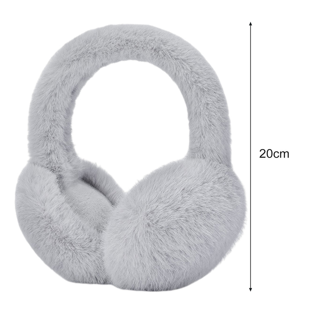 Women Winter Earmuffs Faux faux Thick Cozy Solid Color Elastic Lightweight Anti-slip Foldable Ear Protection Ear Cover Image 11