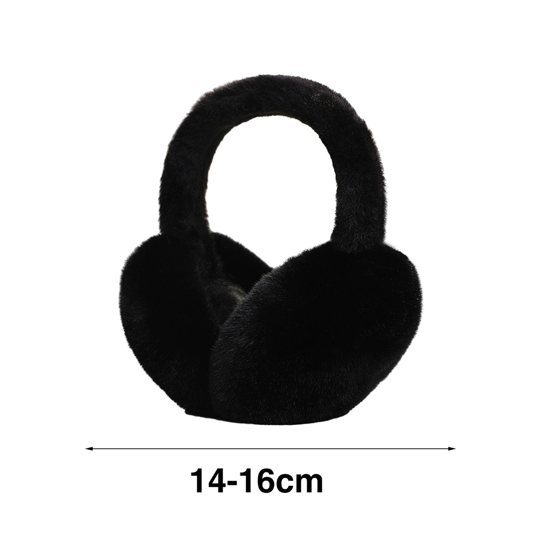 Women Winter Earmuffs Thick Plush Cozy Solid Color Elastic Lightweight Anti-slip Foldable Ear Protection Ear Cover Image 11