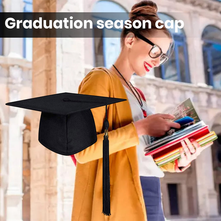 Unisex Bachelor Cap 2023 Tassel Pendant Decoration Classic Style Flat Top Graduation Hat Master Doctor Scholar Hat Party Image 11