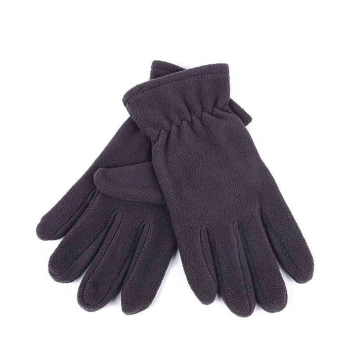1 Pair Women Men Autumn Winter Gloves Warm Windproof Touch Screen Full Finger Mittens Polar Fleece Anti-slip Gloves Image 1