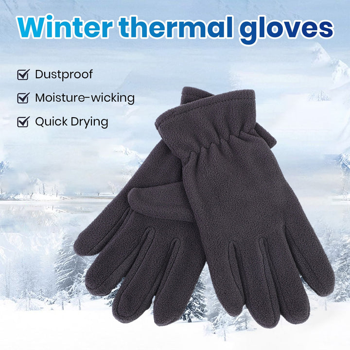 1 Pair Women Men Autumn Winter Gloves Warm Windproof Touch Screen Full Finger Mittens Polar Fleece Anti-slip Gloves Image 7