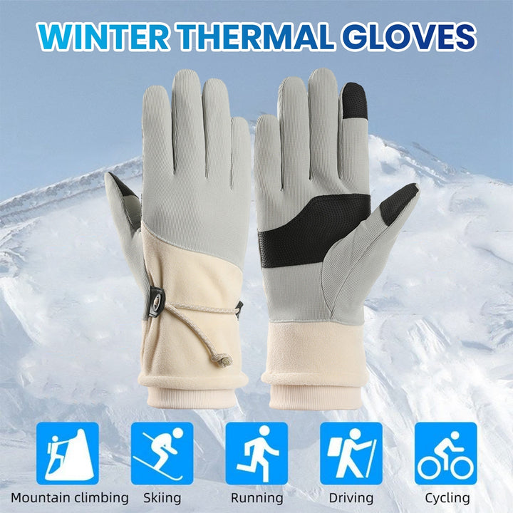 1 Pair Women Winter Outdoor Riding Gloves Touch Screen Fleece Lining Warm Gloves Windproof Waterproof Motorcycle Driving Image 11