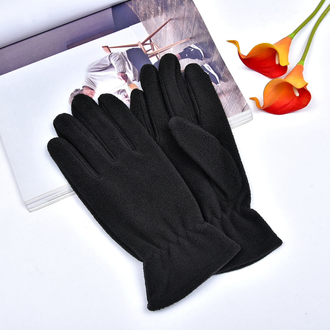 1 Pair Women Men Autumn Winter Gloves Warm Windproof Touch Screen Full Finger Mittens Polar Fleece Anti-slip Gloves Image 10