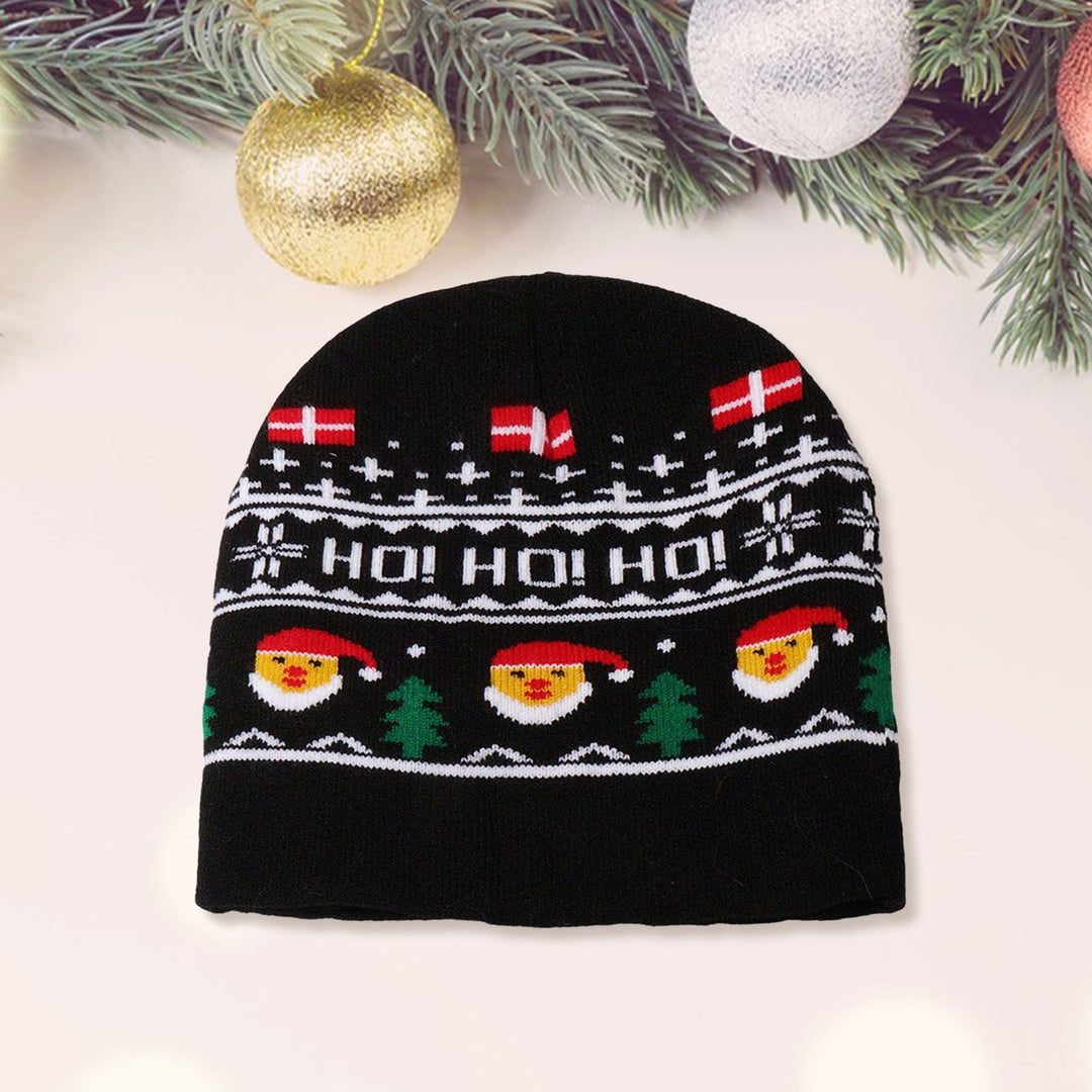 Winter Adult Kids Festive Christmas Knitted Hat Santa Claus Elk Snowflake Snowman Pattern Thick Woolen Yarn Beanie Hat Image 11