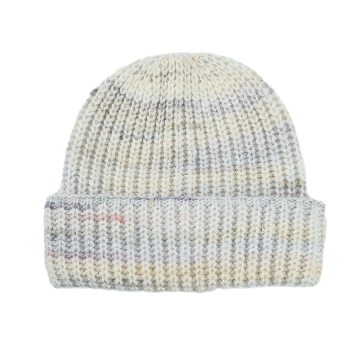 Unisex Winter Hat Striped Color Matching High Elasticity Knitted Soft Warm No Brim Anti-slip Dome Regular Fit Warm Image 4