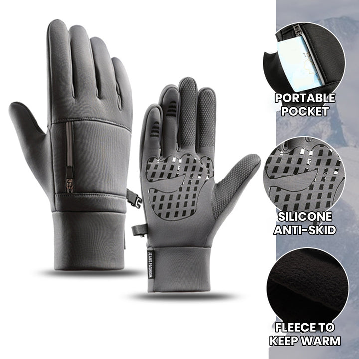 1 Pair Winter Cycling Gloves Great Friction Particle Palm Finger-flip Touch Screen Unisex Soft Gloves Image 6