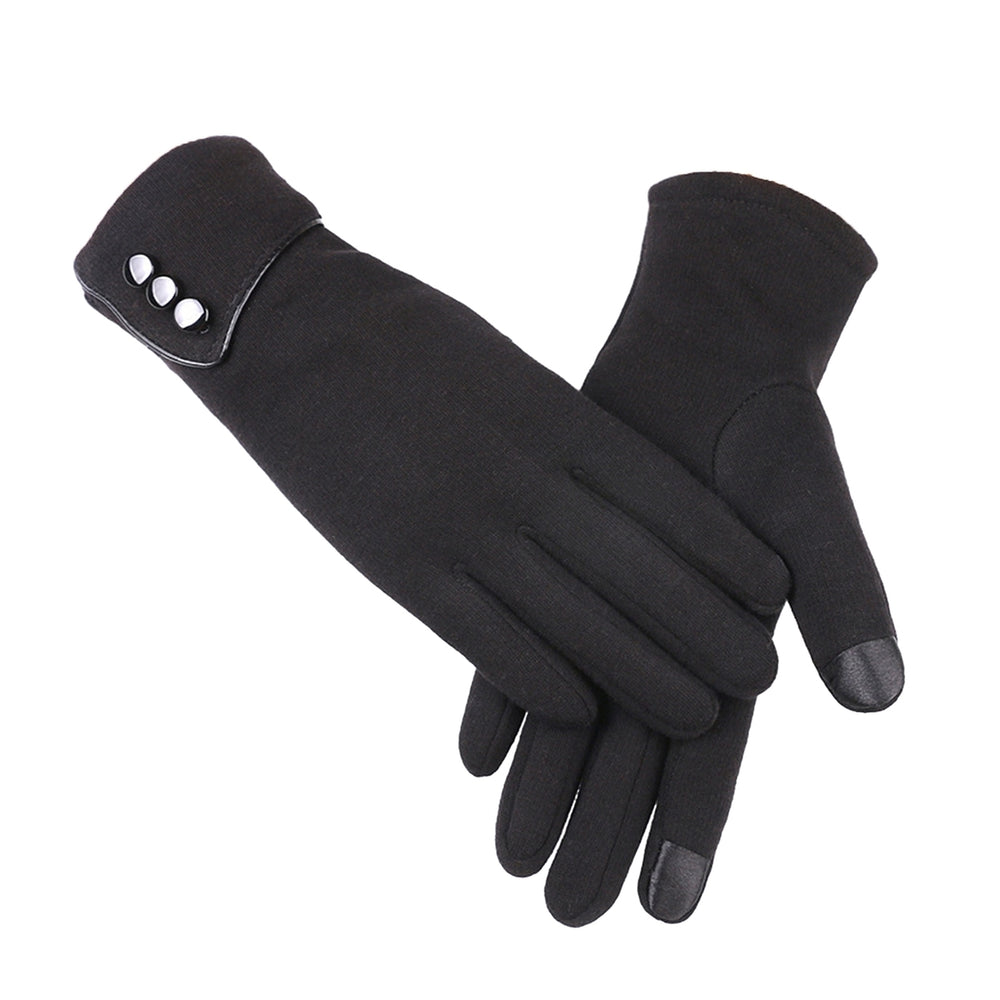 1 Pair Cozy Winter Fleece Gloves Gift Autumn Keep Warm Snow Delicate Design Minimalistic Christmas Gloves Image 2