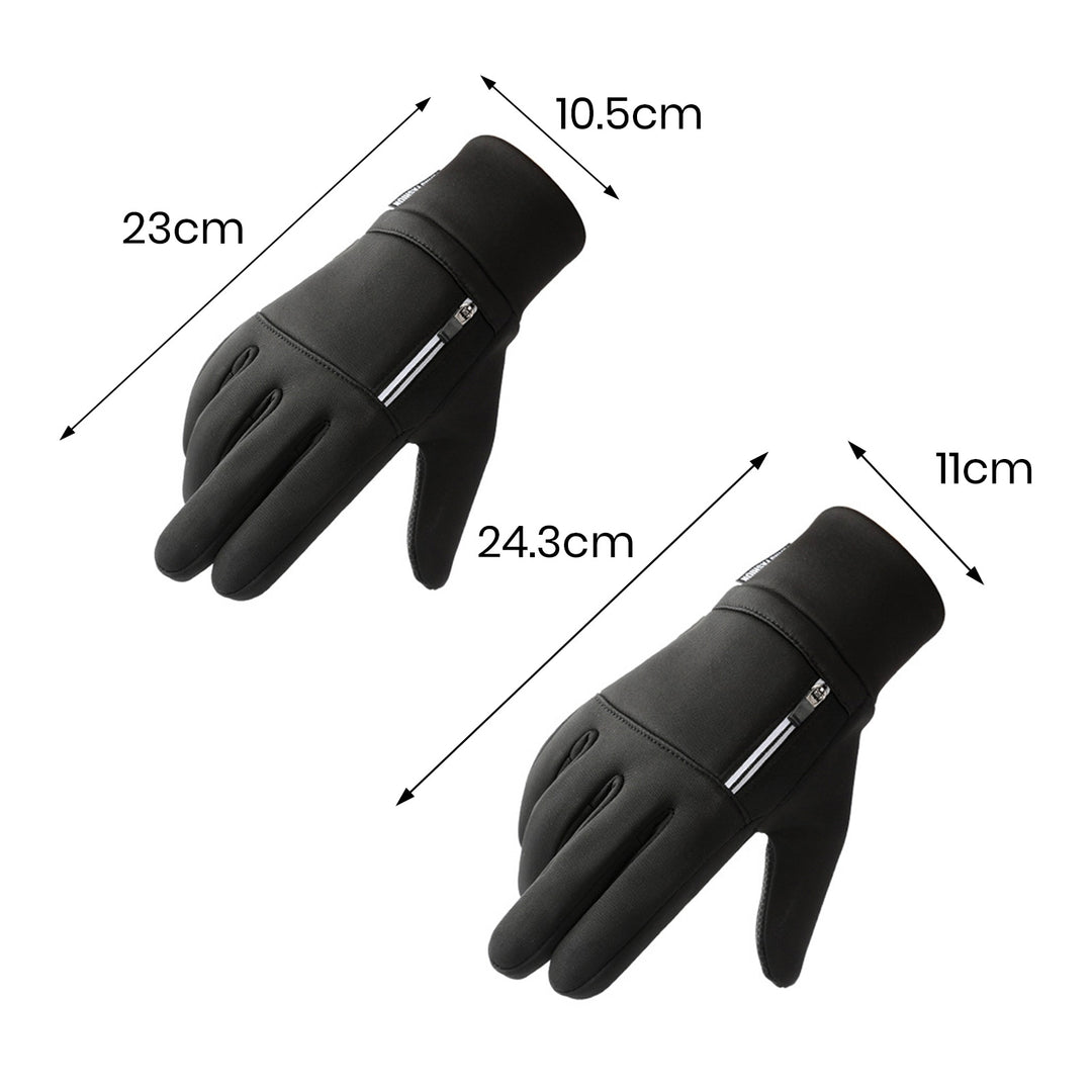 1 Pair Winter Cycling Gloves Great Friction Particle Palm Finger-flip Touch Screen Unisex Soft Gloves Image 9