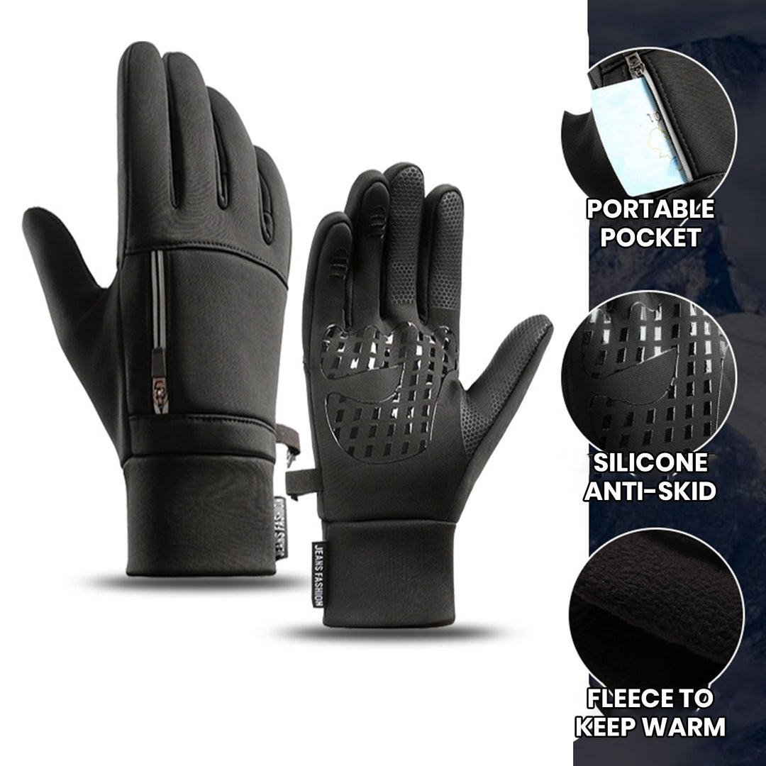 1 Pair Winter Cycling Gloves Great Friction Particle Palm Finger-flip Touch Screen Unisex Soft Gloves Image 10
