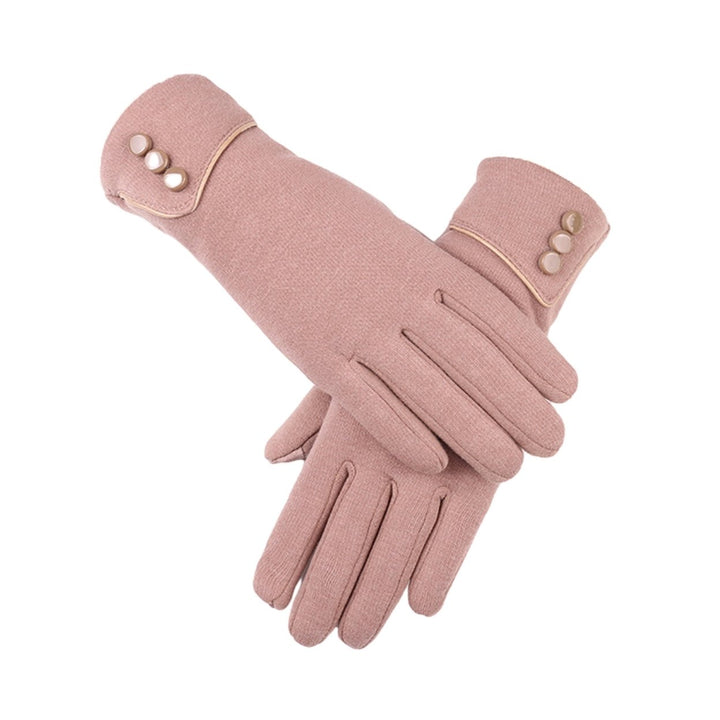 1 Pair Cozy Winter Fleece Gloves Gift Autumn Keep Warm Snow Delicate Design Minimalistic Christmas Gloves Image 1