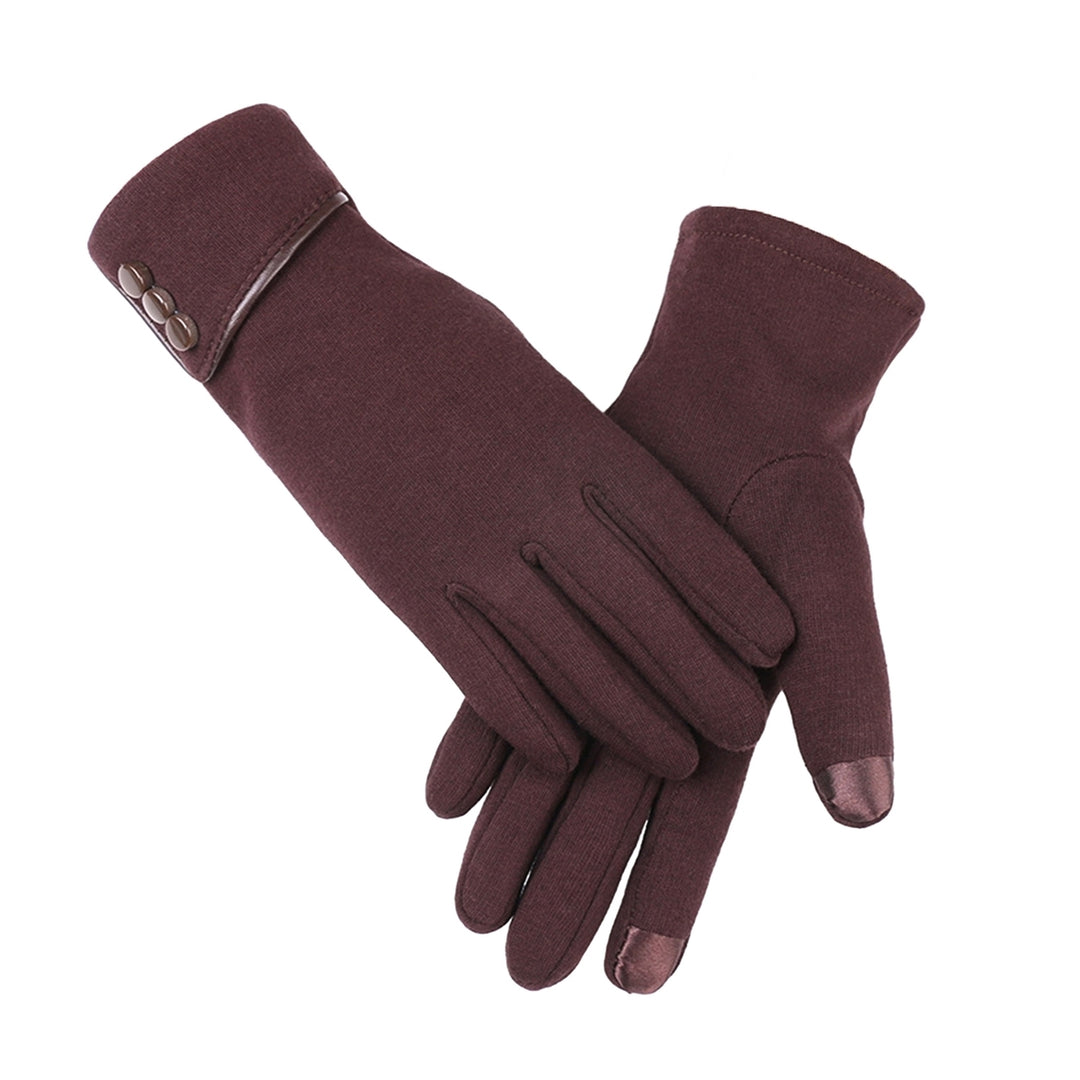 1 Pair Cozy Winter Fleece Gloves Gift Autumn Keep Warm Snow Delicate Design Minimalistic Christmas Gloves Image 6