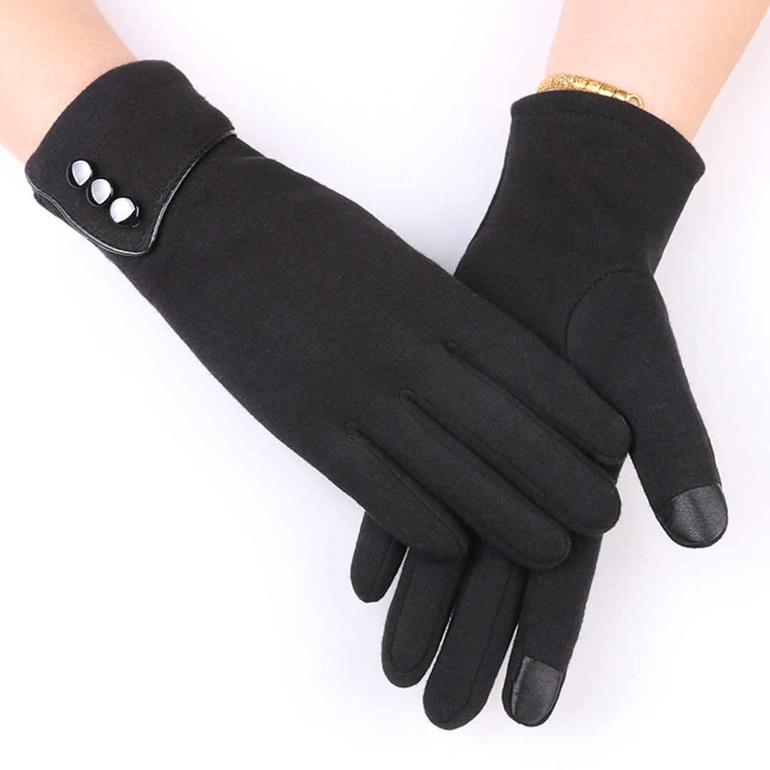 1 Pair Cozy Winter Fleece Gloves Gift Autumn Keep Warm Snow Delicate Design Minimalistic Christmas Gloves Image 7