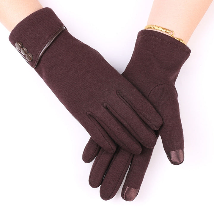 1 Pair Cozy Winter Fleece Gloves Gift Autumn Keep Warm Snow Delicate Design Minimalistic Christmas Gloves Image 12