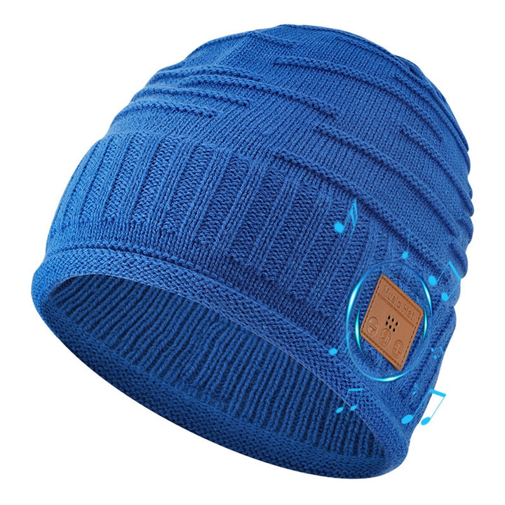 Bluetooth-compatible Headphone Hat Unisex Knitted Thick Elastic Warm Anti-slip HIFI Sound Windproof Cold Resistant Image 4