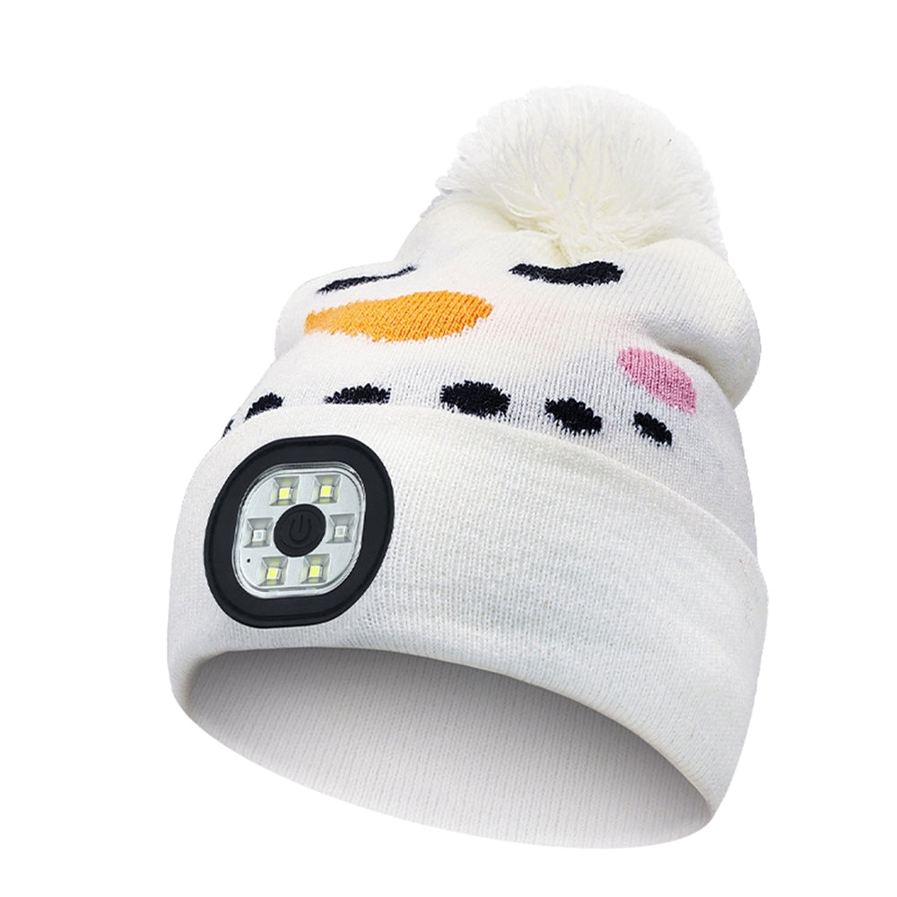 Children Knitted Hat with Removable LED Light Adjustable Brightness Quick Winter Warmth Super Soft Acrylic Blend Image 2