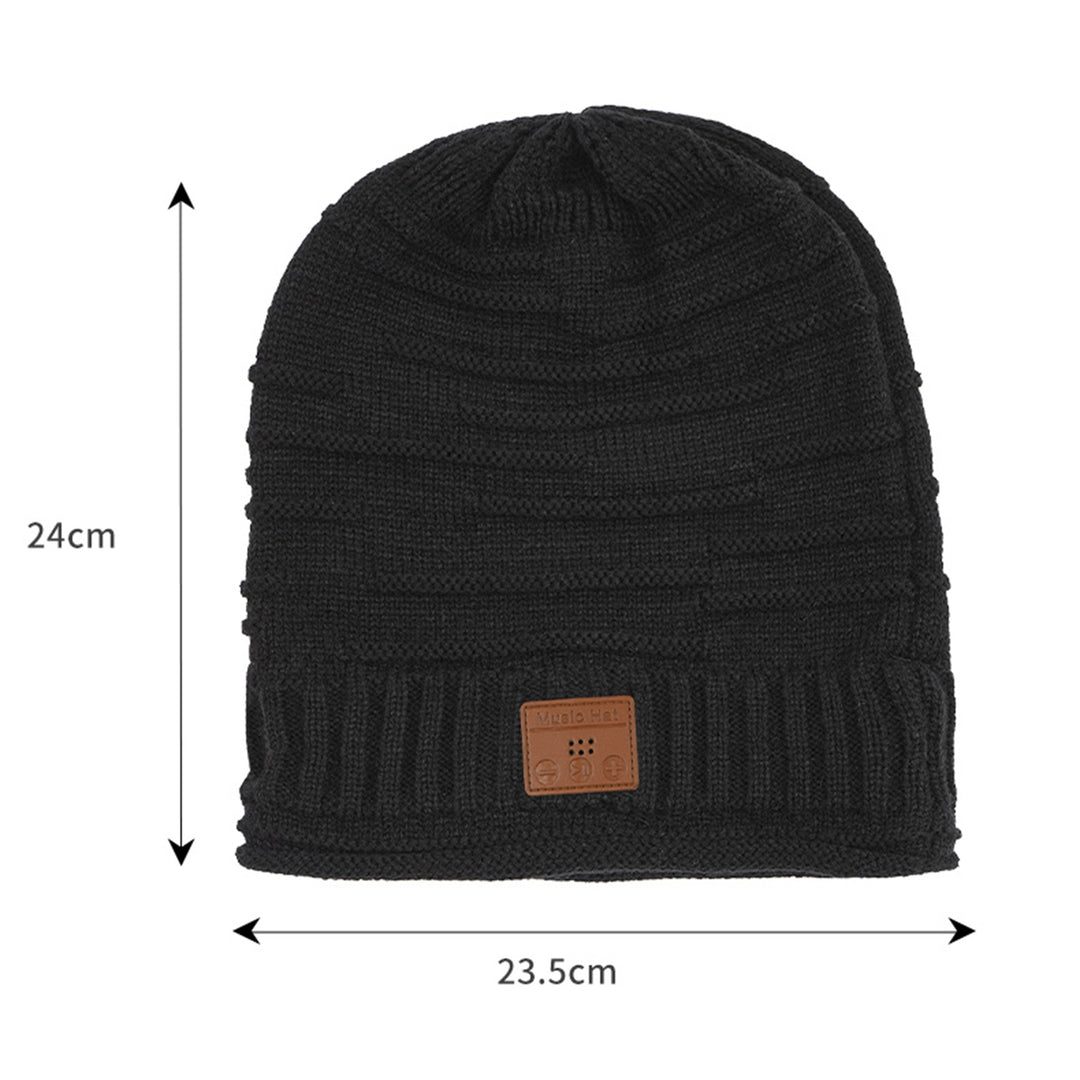 Bluetooth-compatible Headphone Hat Unisex Knitted Thick Elastic Warm Anti-slip HIFI Sound Windproof Cold Resistant Image 8