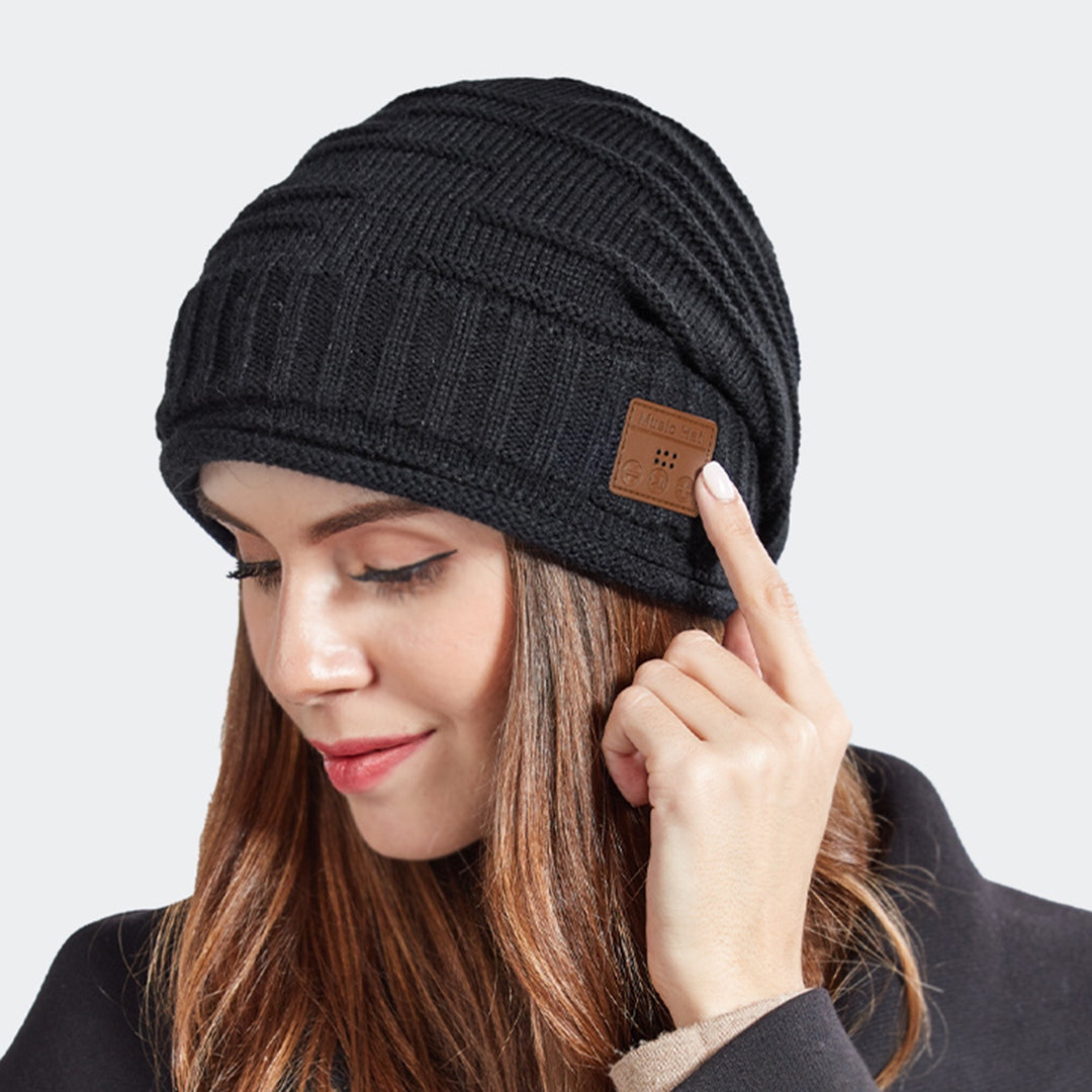 Bluetooth-compatible Headphone Hat Unisex Knitted Thick Elastic Warm Anti-slip HIFI Sound Windproof Cold Resistant Image 10