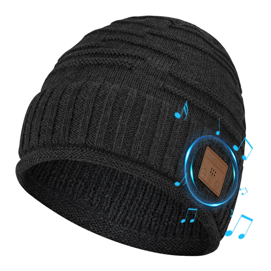 Bluetooth-compatible Headphone Hat Unisex Knitted Thick Elastic Warm Anti-slip HIFI Sound Windproof Cold Resistant Image 11