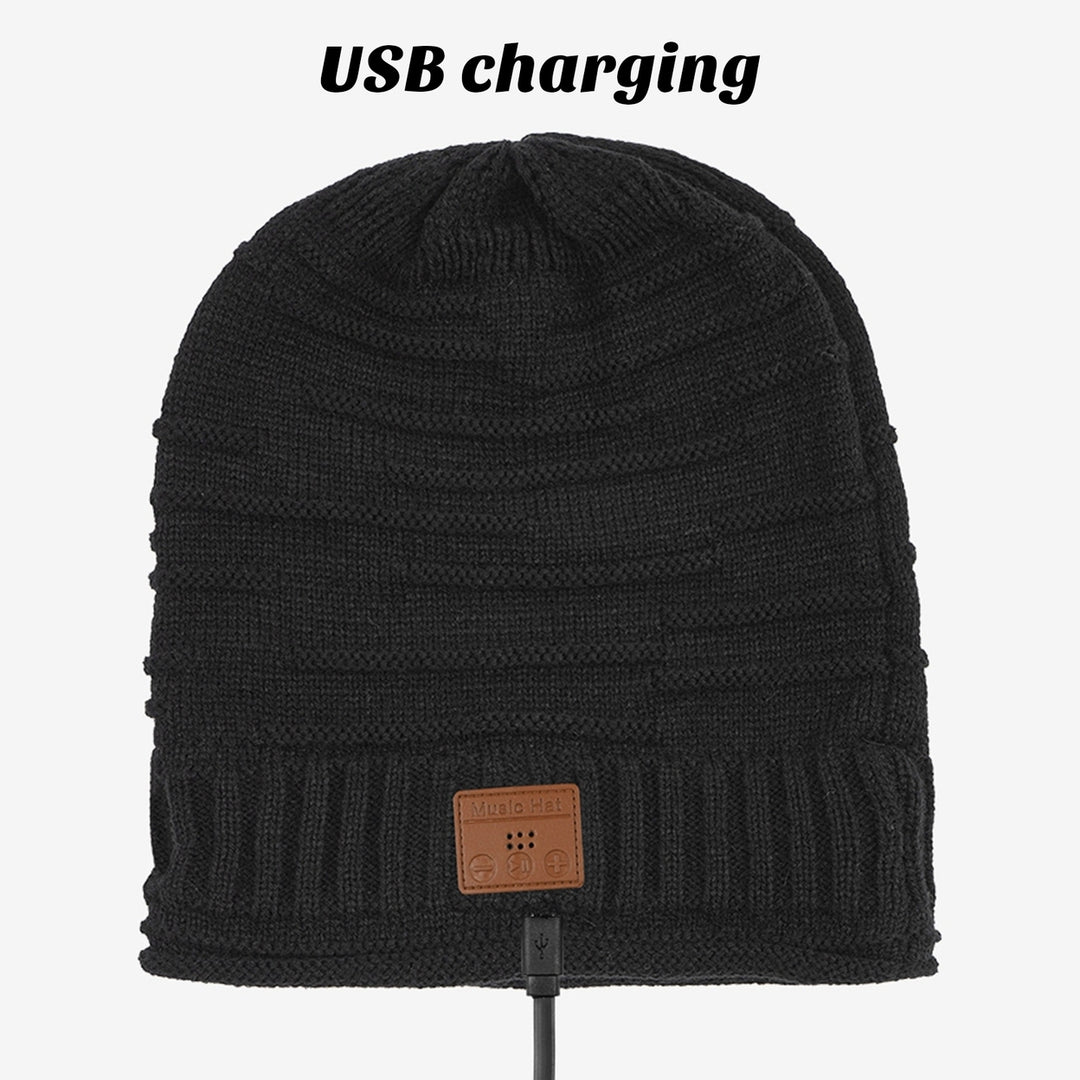 Bluetooth-compatible Headphone Hat Unisex Knitted Thick Elastic Warm Anti-slip HIFI Sound Windproof Cold Resistant Image 12