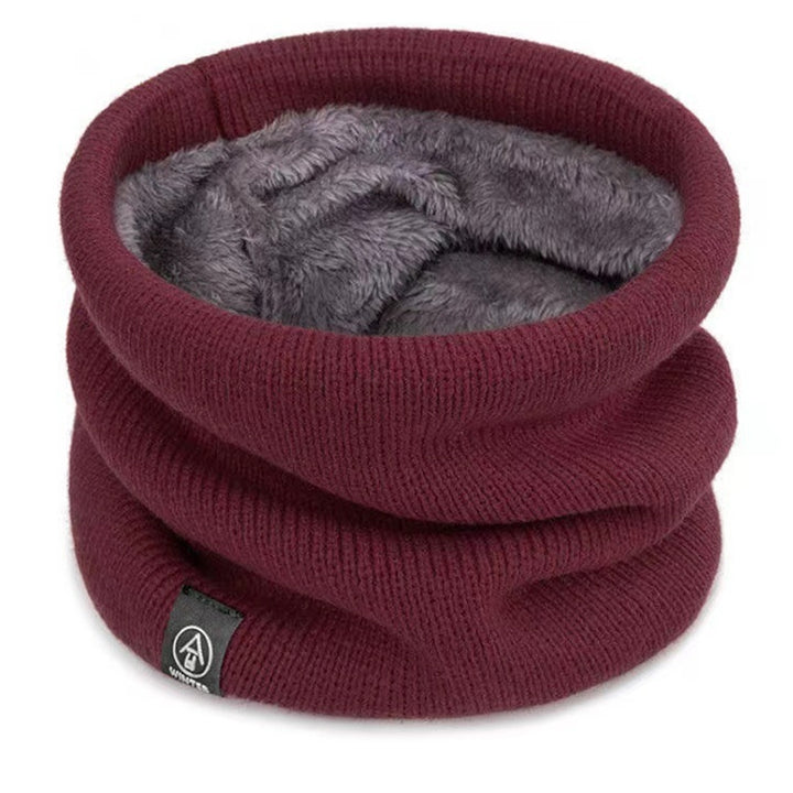 Knitted Neck Warmer Fall Winter Windproof Thick Plush Lining Solid Color Warm Cold Weather Men Women Outdoor Cycling Image 6