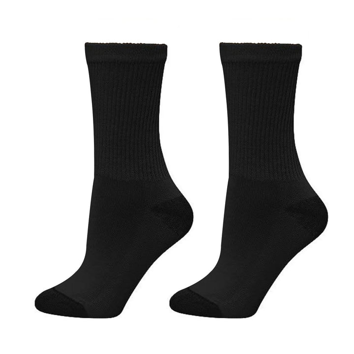 1 Pair Winter Fall Socks Color Matching High Elasticity Soft Warm Anti-slip Mid-tube No Odor Image 1