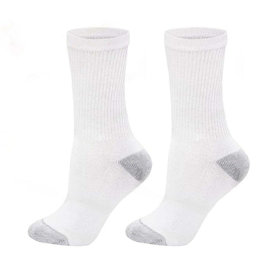 1 Pair Winter Fall Socks Color Matching High Elasticity Soft Warm Anti-slip Mid-tube No Odor Image 3