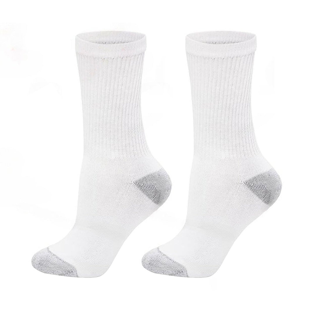 1 Pair Winter Fall Socks Color Matching High Elasticity Soft Warm Anti-slip Mid-tube No Odor Image 1