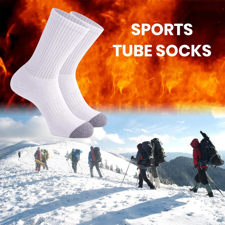 1 Pair Winter Fall Basketball Socks Color Matching High Elasticity Soft Warm Anti-slip Mid-tube No Image 4