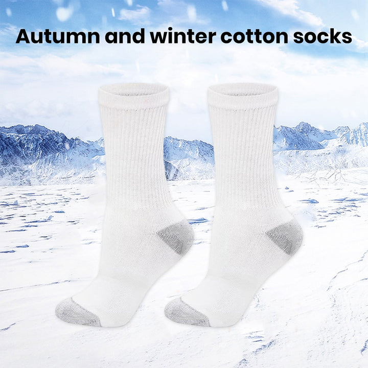 1 Pair Winter Fall Socks Color Matching High Elasticity Soft Warm Anti-slip Mid-tube No Odor Image 7