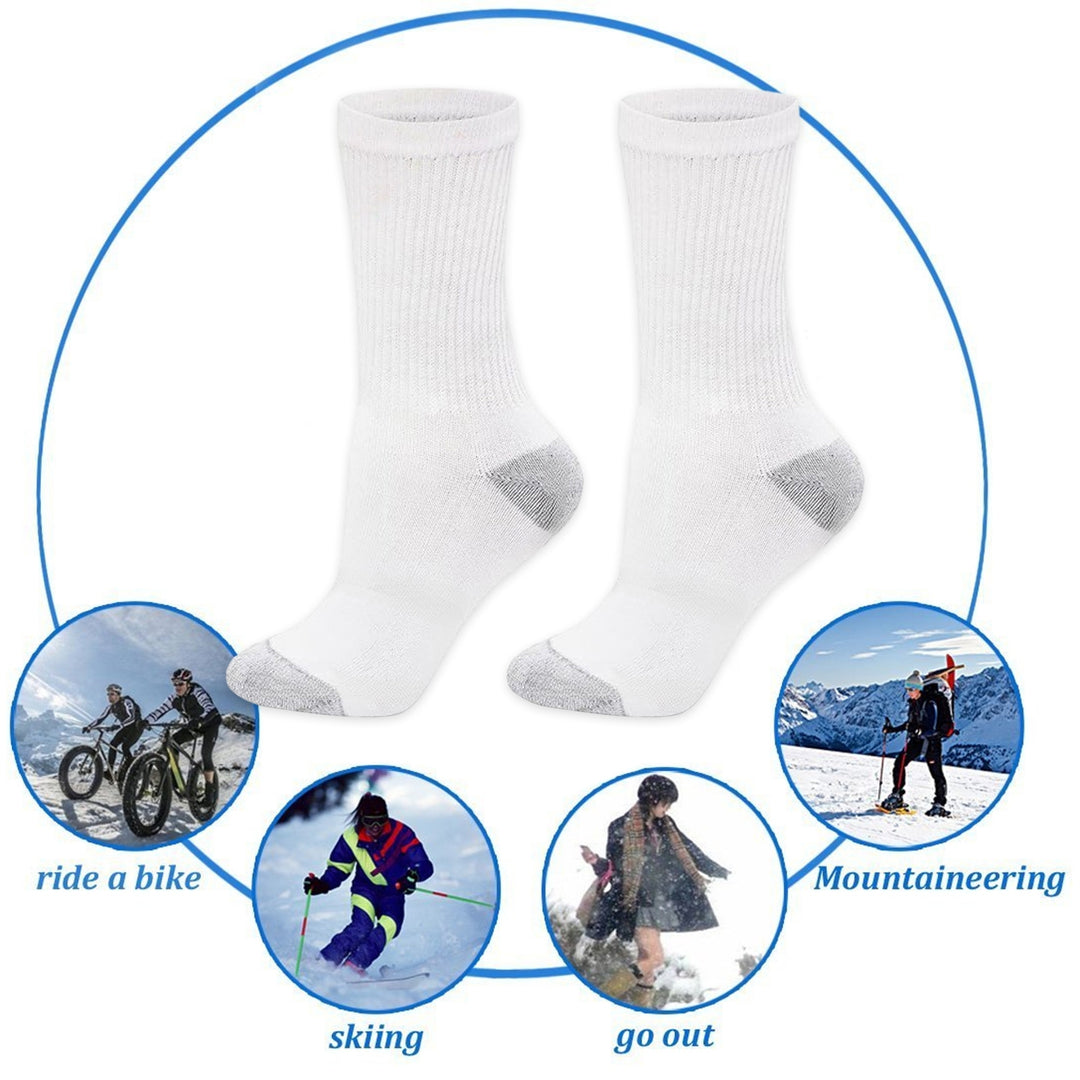 1 Pair Winter Fall Socks Color Matching High Elasticity Soft Warm Anti-slip Mid-tube No Odor Image 8