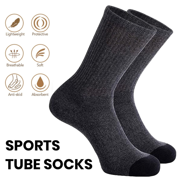1 Pair Winter Fall Basketball Socks Color Matching High Elasticity Soft Warm Anti-slip Mid-tube No Image 9