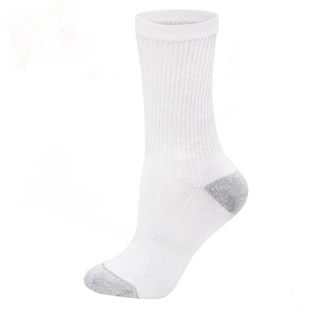 1 Pair Winter Fall Socks Color Matching High Elasticity Soft Warm Anti-slip Mid-tube No Odor Image 10