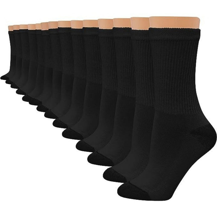 1 Pair Winter Fall Socks Color Matching High Elasticity Soft Warm Anti-slip Mid-tube No Odor Image 12
