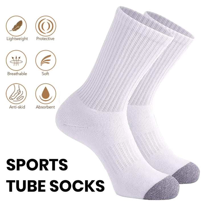 1 Pair Winter Fall Basketball Socks Color Matching High Elasticity Soft Warm Anti-slip Mid-tube No Image 12