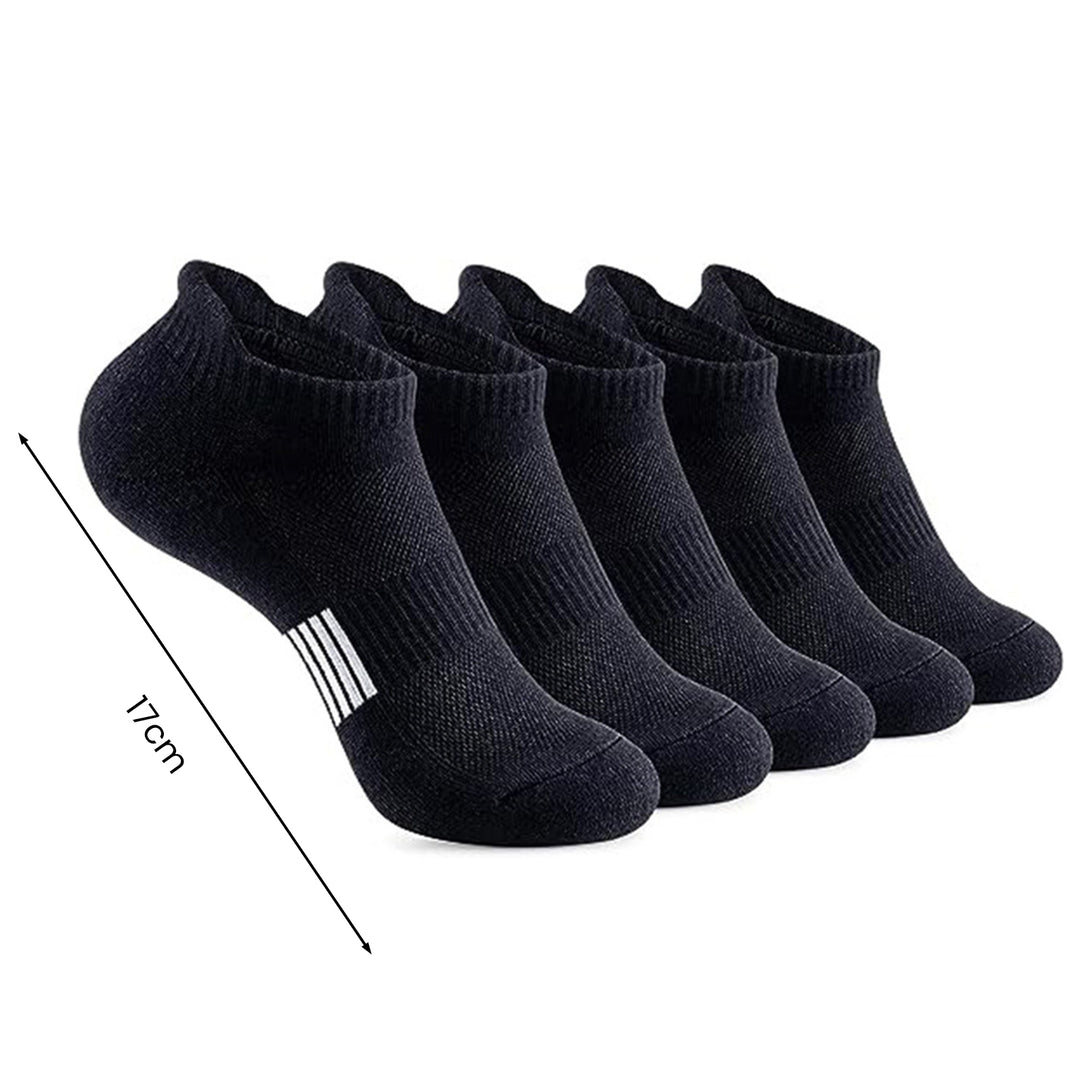 5 Pairs Ankle Socks Wear Resistant Elastic Breathable Moisture-wicking Washable Non-Fading Running Athletic Socks Image 6