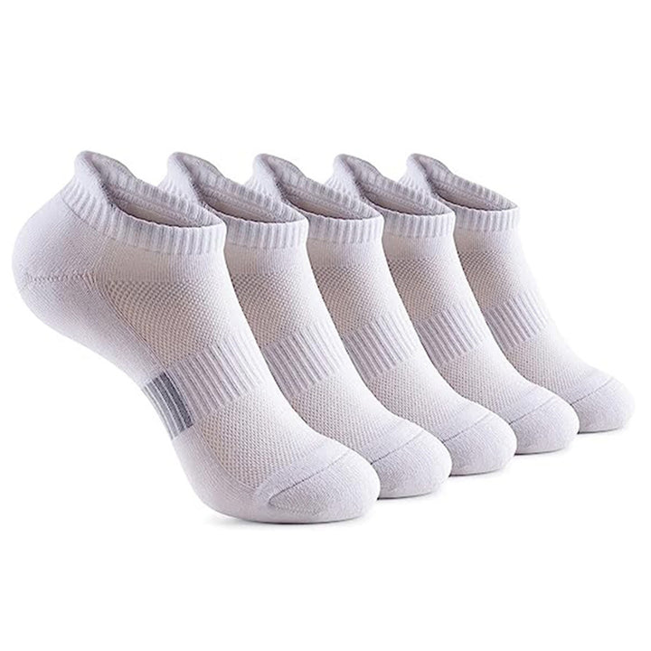 5 Pairs Ankle Socks Wear Resistant Elastic Breathable Moisture-wicking Washable Non-Fading Running Athletic Socks Image 8