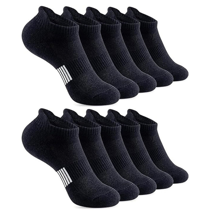 5 Pairs Ankle Socks Wear Resistant Elastic Breathable Moisture-wicking Washable Non-Fading Running Athletic Socks Image 1