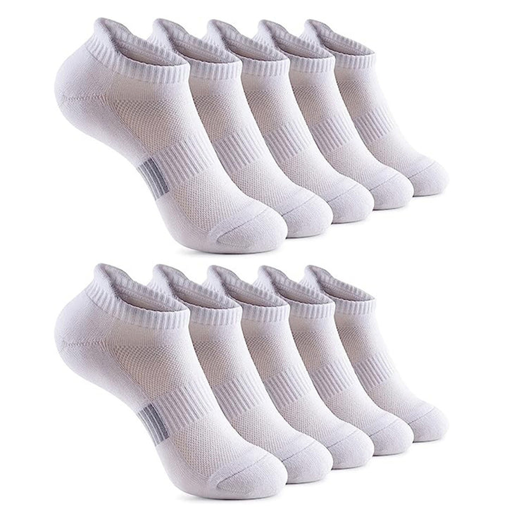 5 Pairs Ankle Socks Wear Resistant Elastic Breathable Moisture-wicking Washable Non-Fading Running Athletic Socks Image 12