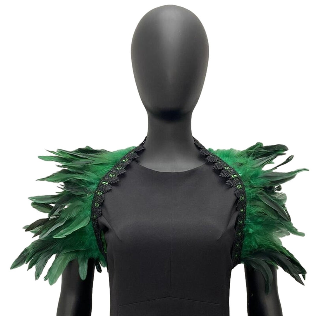 Feather Shrug Shawl Shoulder Wrap Cape Soft Adjustable Gothic Cosplay Party Body Stage Performance Fake Collar Dancer Image 4