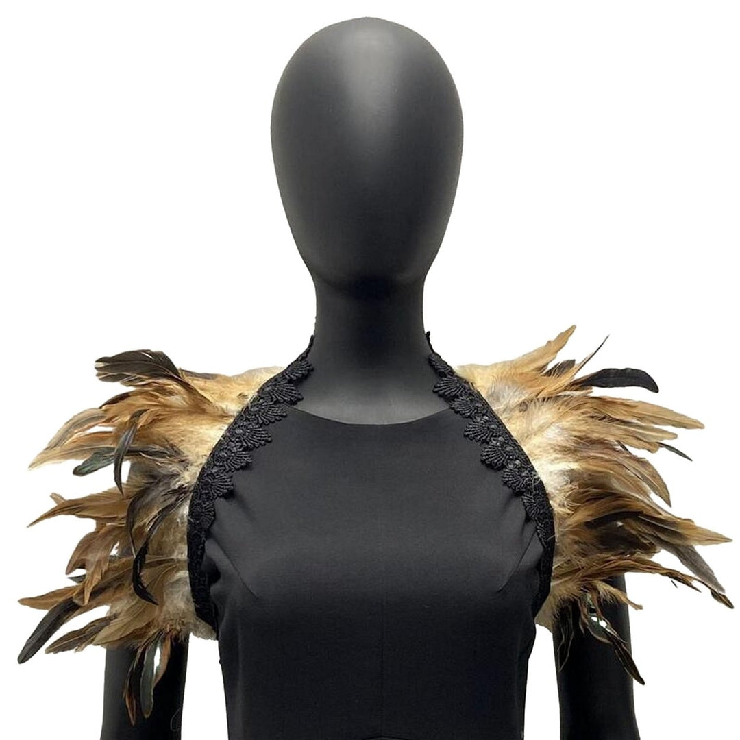 Feather Shrug Shawl Shoulder Wrap Cape Soft Adjustable Gothic Cosplay Party Body Stage Performance Fake Collar Dancer Image 7