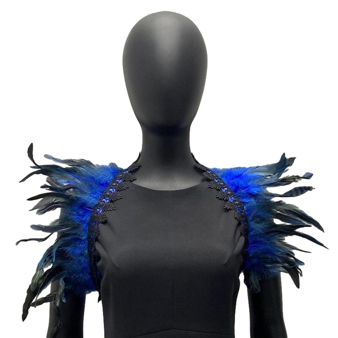 Feather Shrug Shawl Shoulder Wrap Cape Soft Adjustable Gothic Cosplay Party Body Stage Performance Fake Collar Dancer Image 8