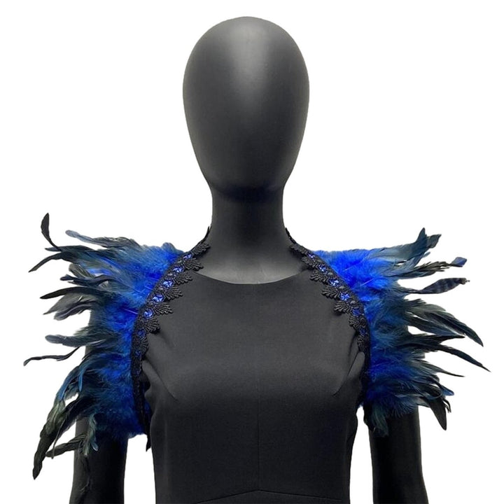 Feather Shrug Shawl Shoulder Wrap Cape Soft Adjustable Gothic Cosplay Party Body Stage Performance Fake Collar Dancer Image 1