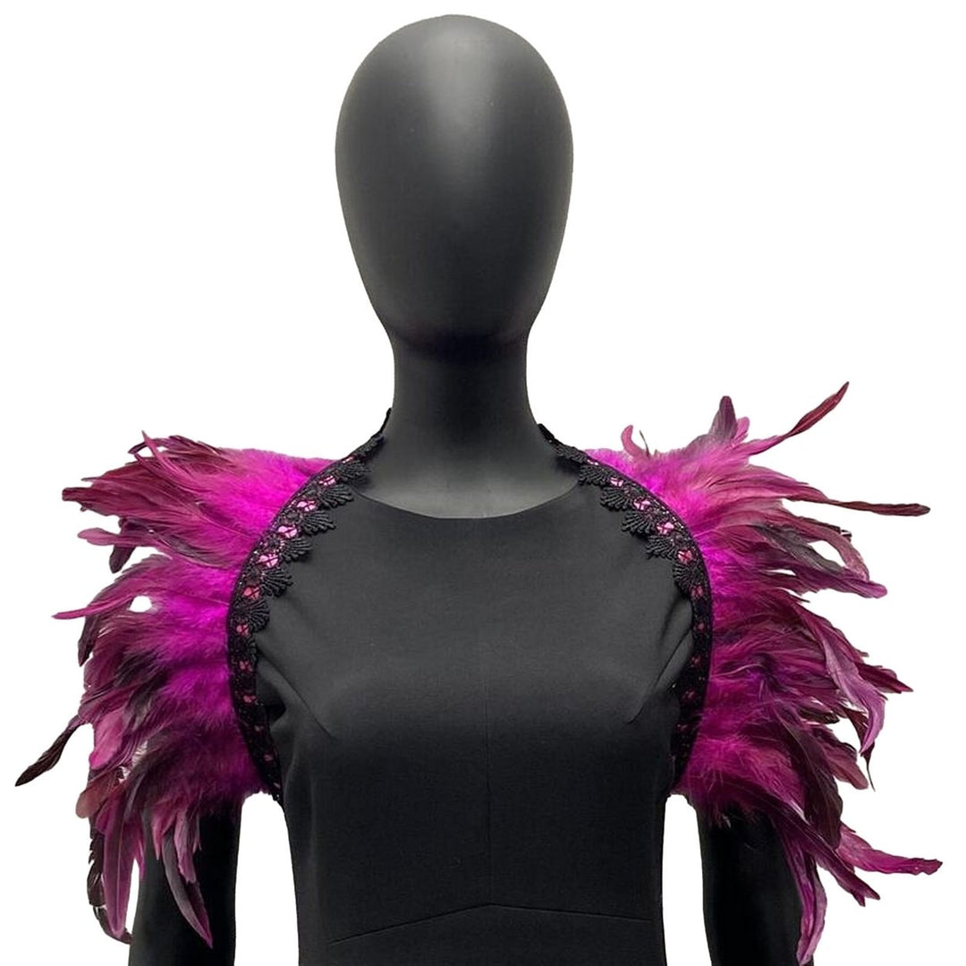 Feather Shrug Shawl Shoulder Wrap Cape Soft Adjustable Gothic Cosplay Party Body Stage Performance Fake Collar Dancer Image 1