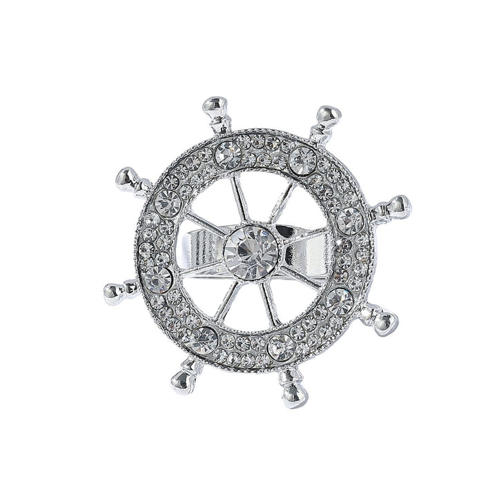 Tie Buckle Rudder Eagle Shape Stainless Alloy Rhinestone Decor Exquisite Retro Lightweight Hollow Image 11