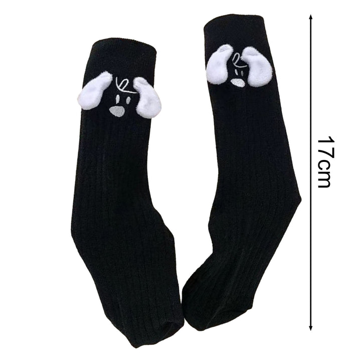 1 Pair Cartoon 3D Dog Ear Mid-Tube Socks High Elastic Funny Pile Socks Friends Sisters Lovers Ultra-Soft Socks Image 7